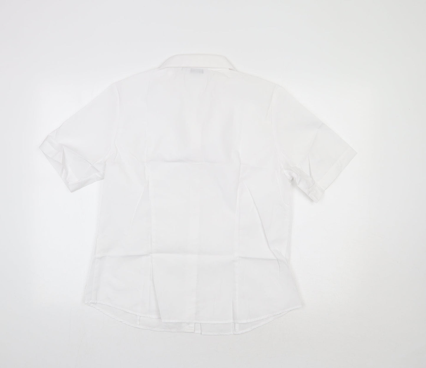 Womens UK Size 14 Disley White Basic Button-Up