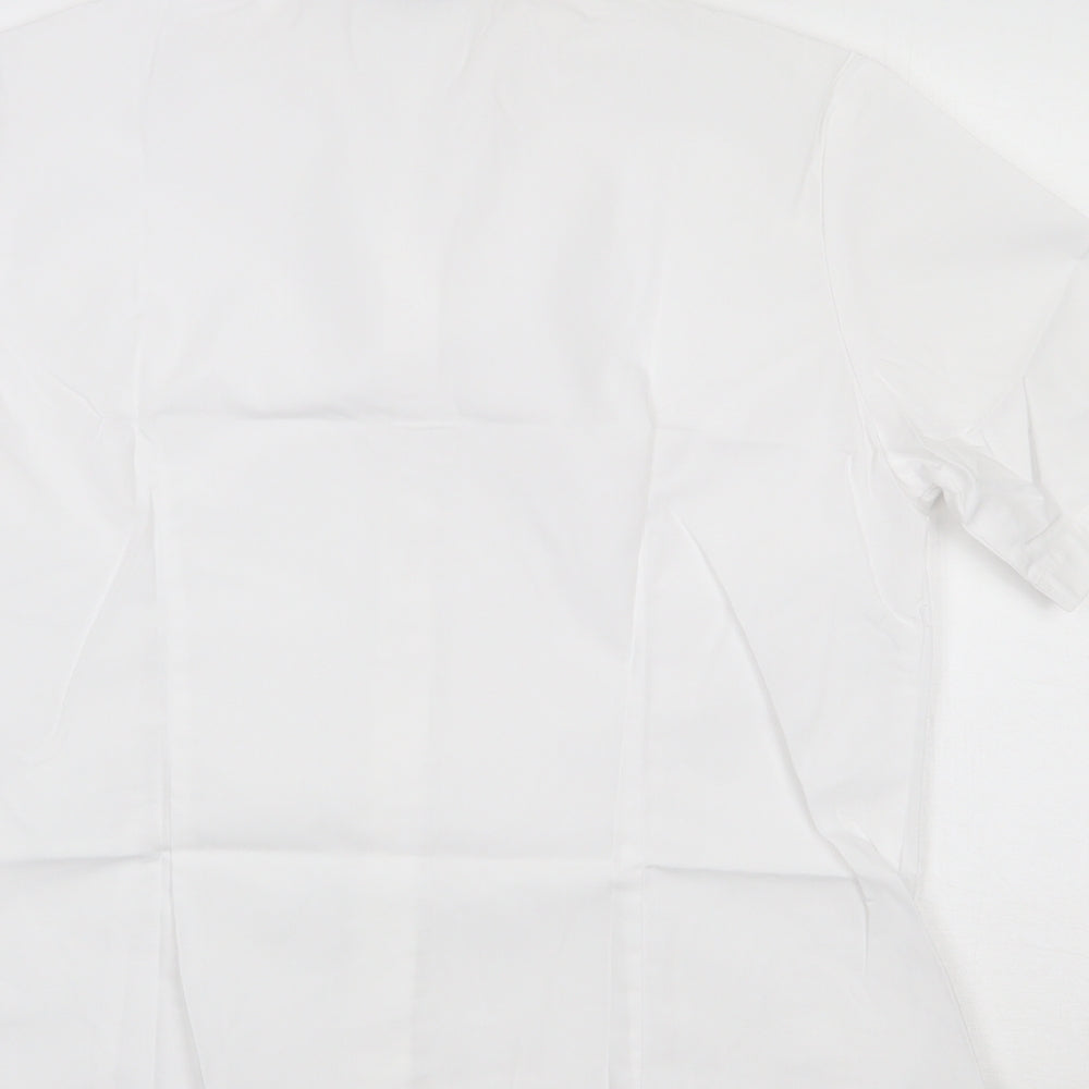 Womens UK Size 14 Disley White Basic Button-Up