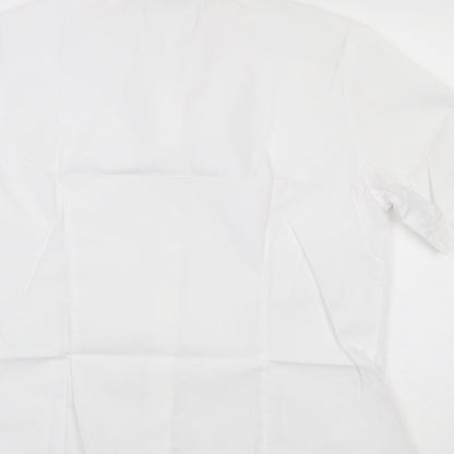 Womens UK Size 14 Disley White Basic Button-Up