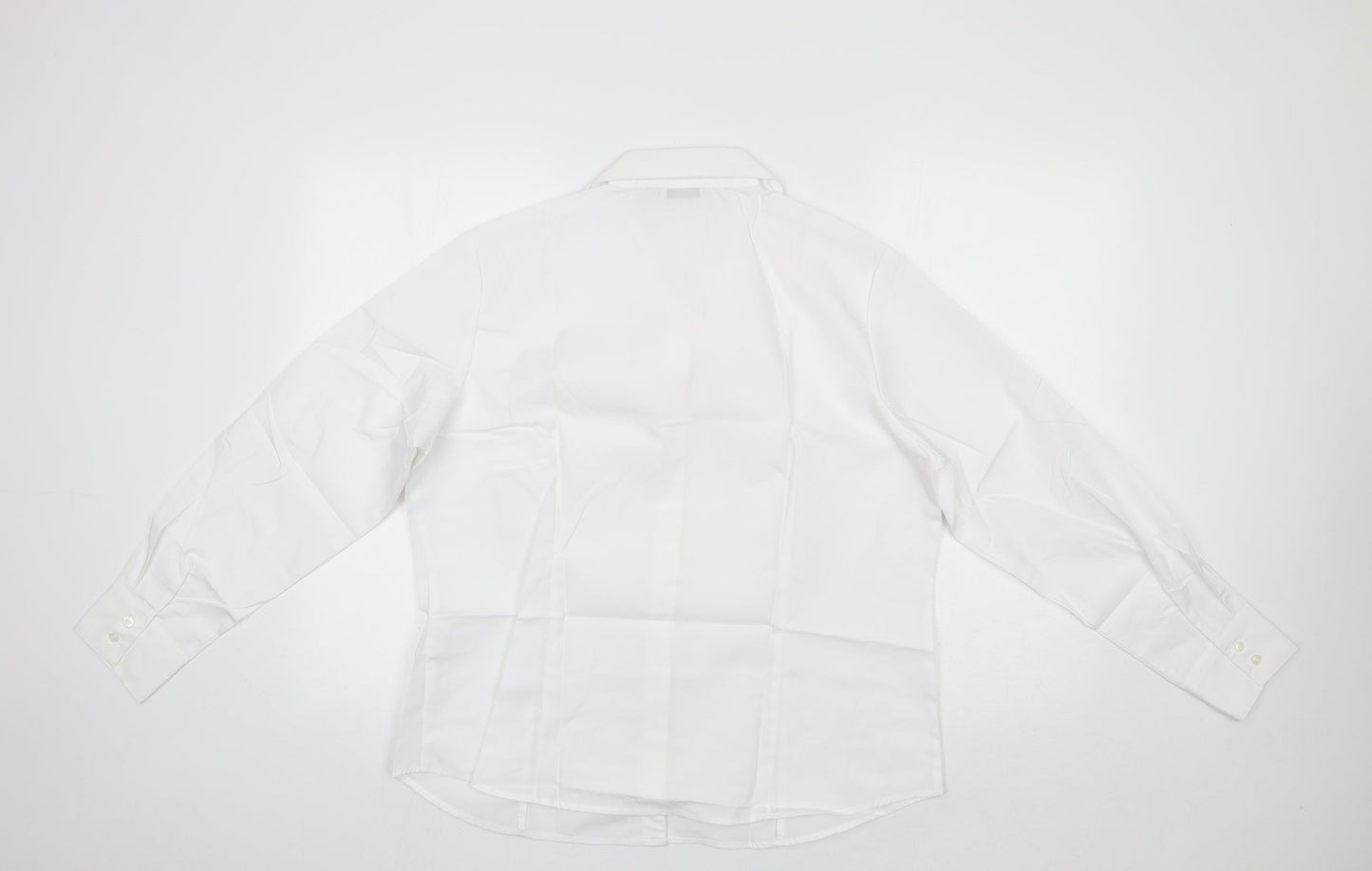 Womens UK Size 18 Disley White Basic Button-Up