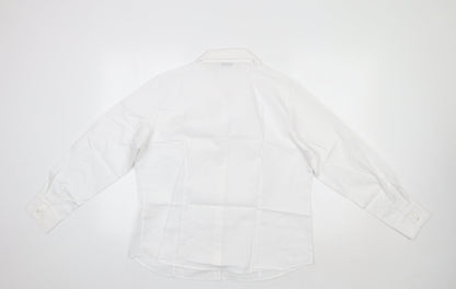 Womens UK Size 18 Disley White Basic Button-Up