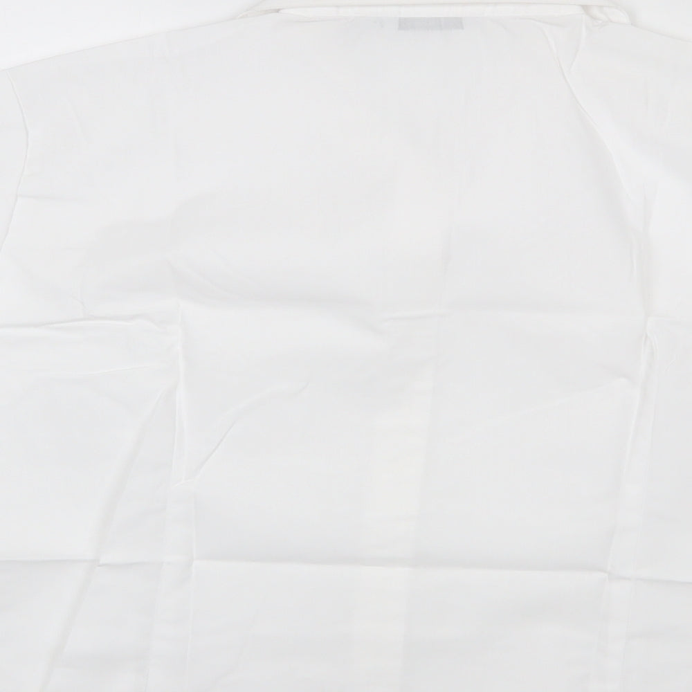 Womens UK Size 18 Disley White Basic Button-Up