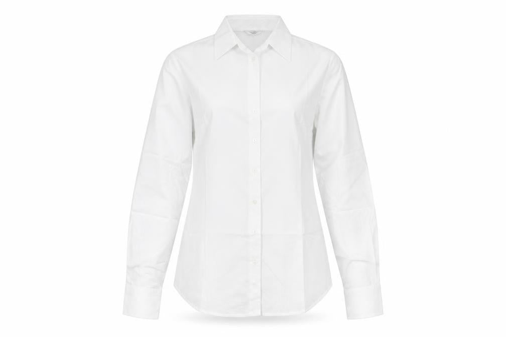 Womens UK Size 8 Disley White Basic Button-Up