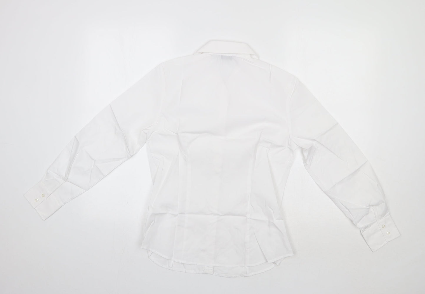 Womens UK Size 8 Disley White Basic Button-Up
