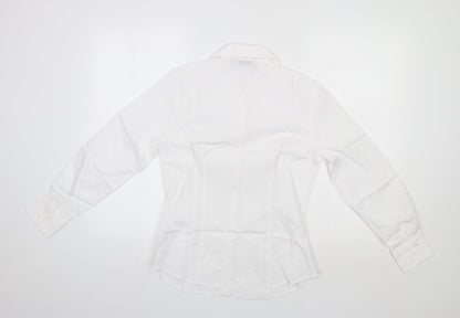 Womens UK Size 8 Disley White Basic Button-Up