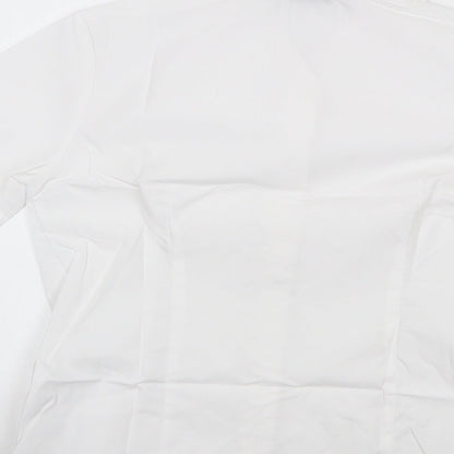Womens UK Size 8 Disley White Basic Button-Up