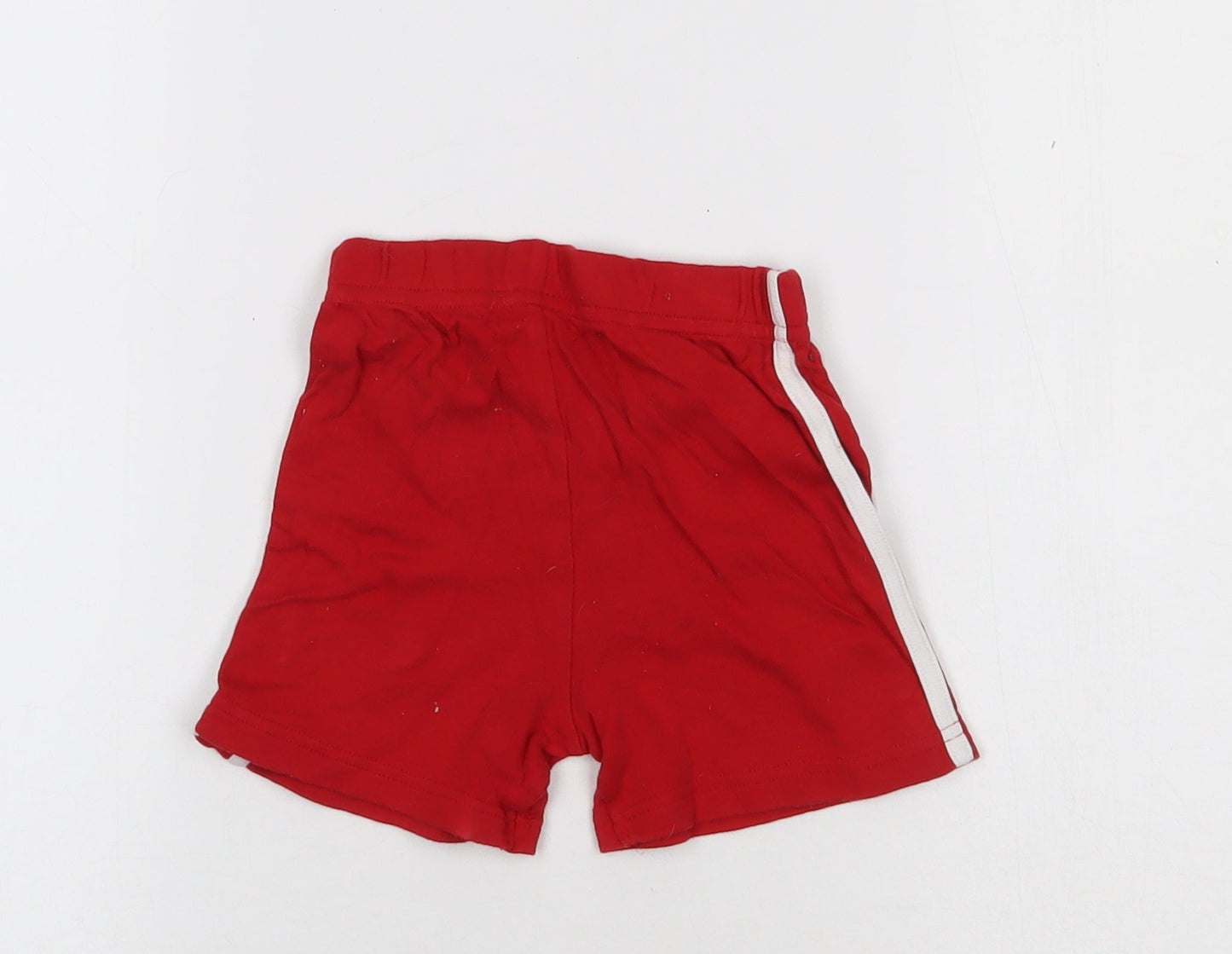 George Baby Red Striped  Jogger Trousers Size 12-18 Months