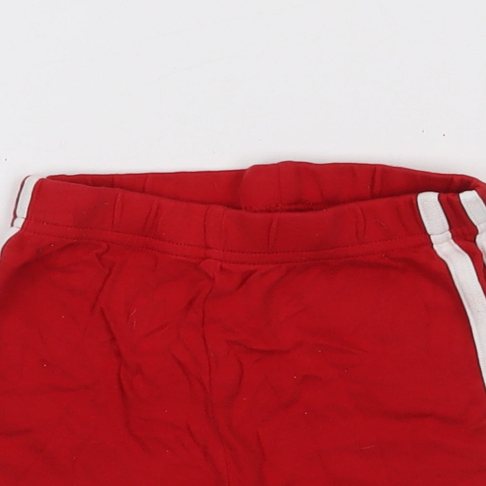 George Baby Red Striped  Jogger Trousers Size 12-18 Months