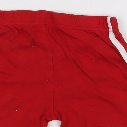 George Baby Red Striped  Jogger Trousers Size 12-18 Months