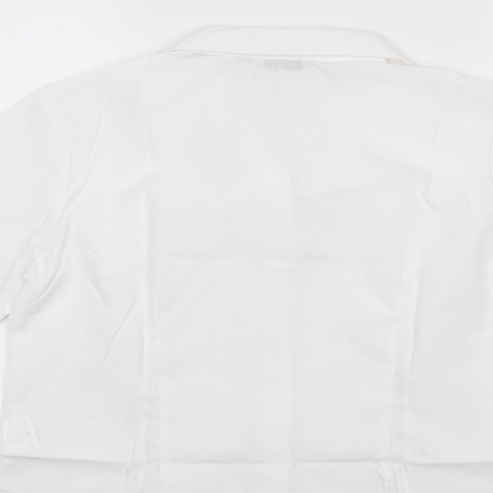 Womens UK Size 12 Disley White Basic Button-Up