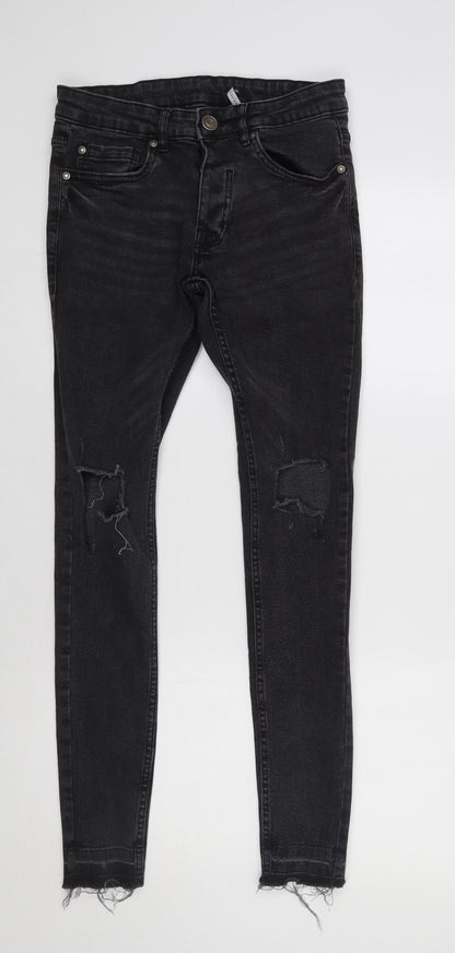 Brave Soul Womens Black   Skinny Jeans Size 28 L30 in