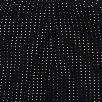 River Island Womens Black Polka Dot  Basic Button-Up Size S