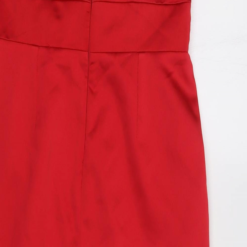 George Womens Red  Satin Bodycon  Size 14