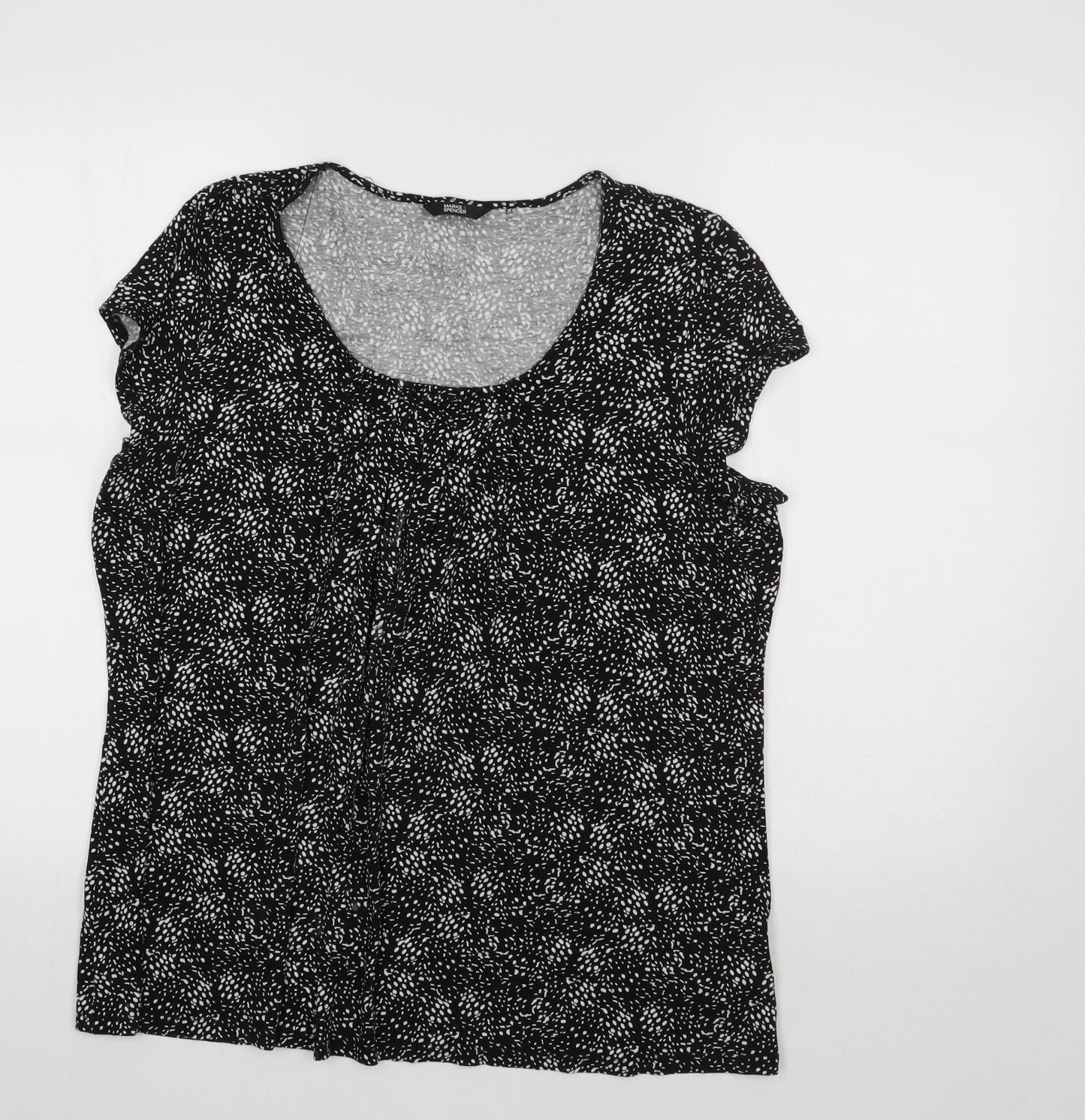 Womens UK Size 18 M&S Black Basic Blouse