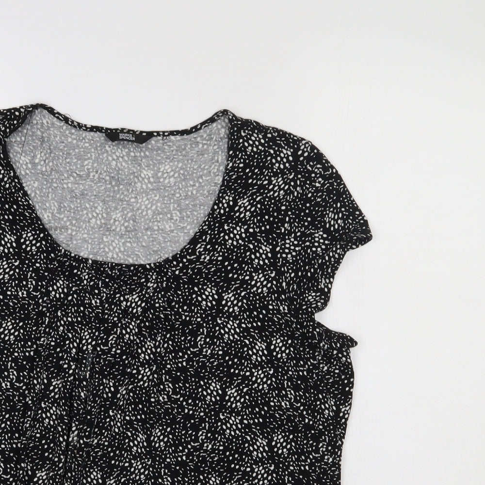 Womens UK Size 18 M&S Black Basic Blouse