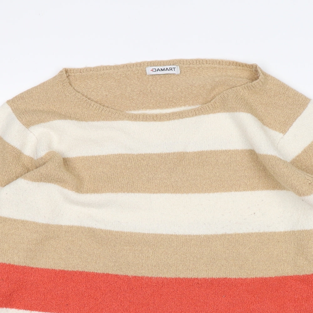Damart Womens Multicoloured Striped  Pullover Jumper Size 10
