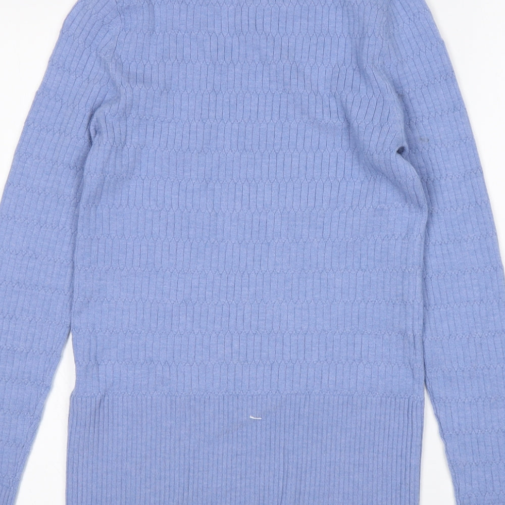 Womens UK Size 8 M&S Blue Pullover Jumper