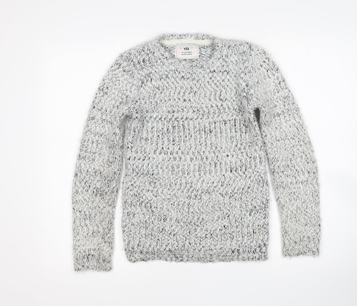 YD Girls Grey   Pullover Jumper Size 10-11 Years