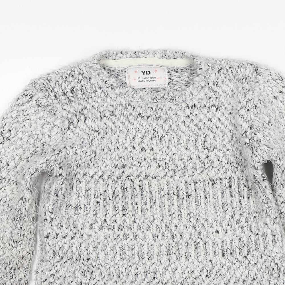 YD Girls Grey   Pullover Jumper Size 10-11 Years
