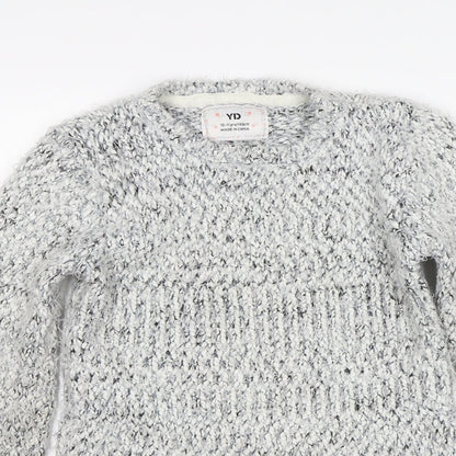 YD Girls Grey   Pullover Jumper Size 10-11 Years