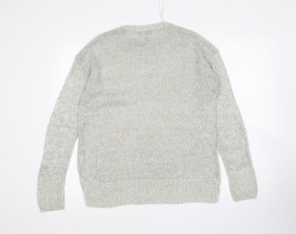 Womens UK Size S New Look Grey Pullover Jumper