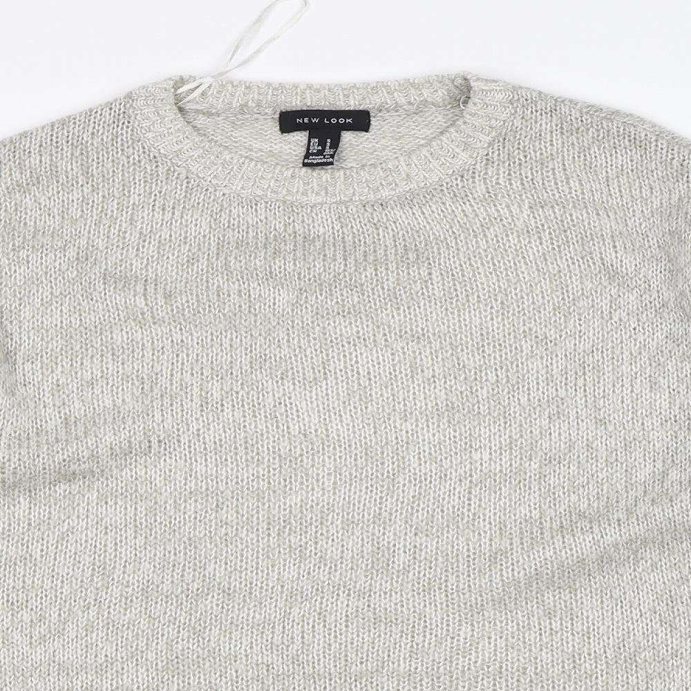 Womens UK Size S New Look Grey Pullover Jumper