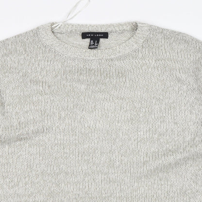 Womens UK Size S New Look Grey Pullover Jumper