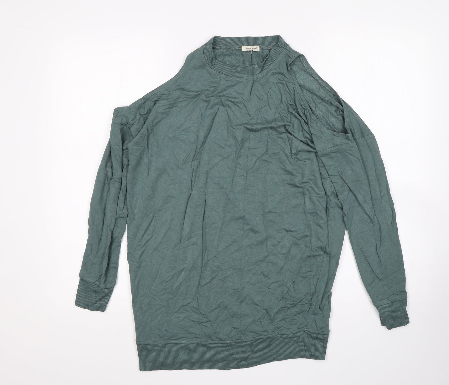 Womens UK Size 6 River Island Green Pullover Jumper