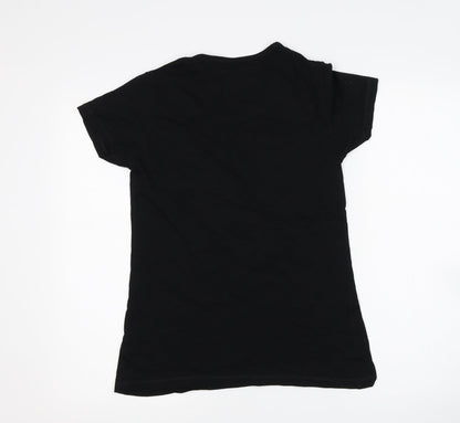 Womens UK Size 12 Atmosphere Black Basic T-Shirt