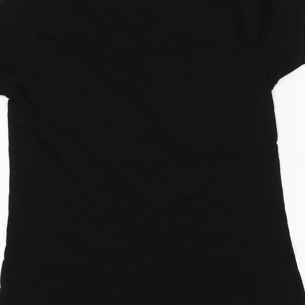 Womens UK Size 12 Atmosphere Black Basic T-Shirt