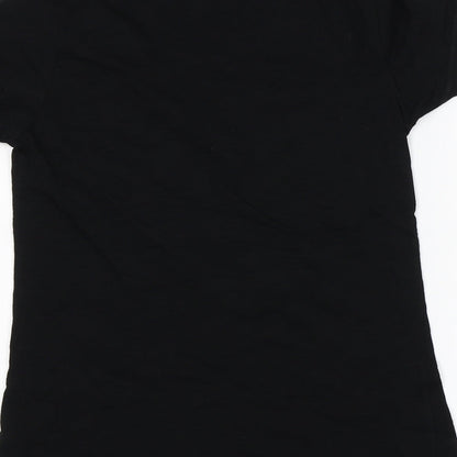 Womens UK Size 12 Atmosphere Black Basic T-Shirt