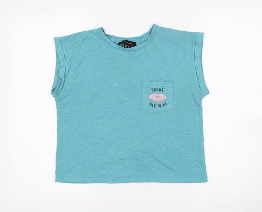 Womens UK Size 6 Atmosphere Green Basic T-Shirt