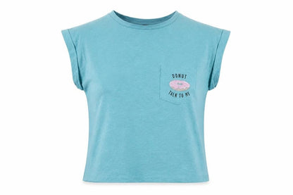 Womens UK Size 6 Atmosphere Green Basic T-Shirt