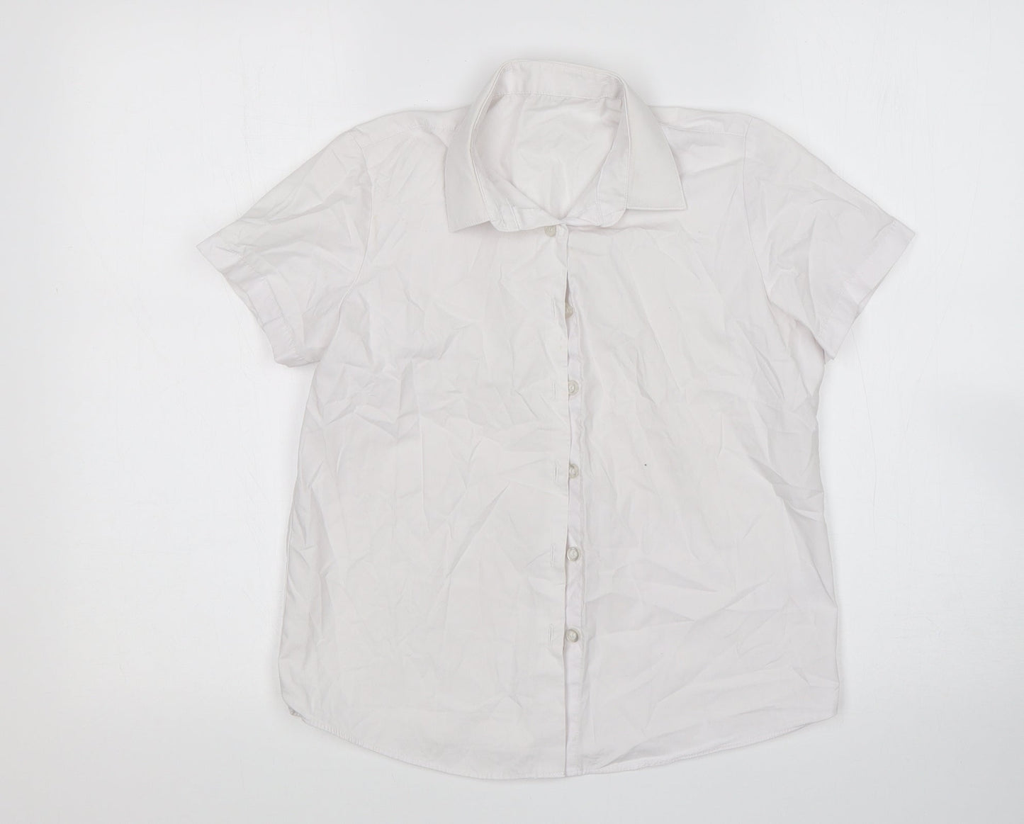 George Boys White   Basic Button-Up Size 10-11 Years