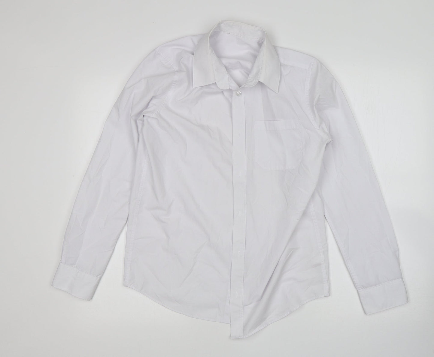 F&F Boys White   Basic Button-Up Size 13-14 Years  - School wear