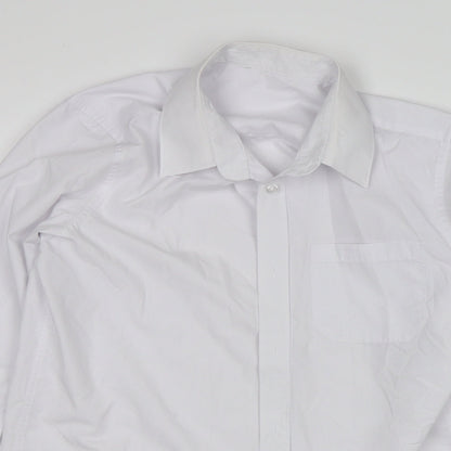F&F Boys White   Basic Button-Up Size 13-14 Years  - School wear