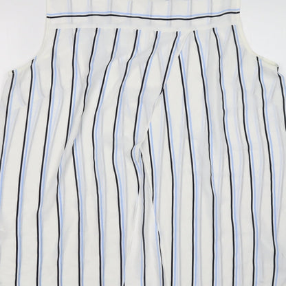 F&F Womens Multicoloured Striped  Basic Blouse Size 10