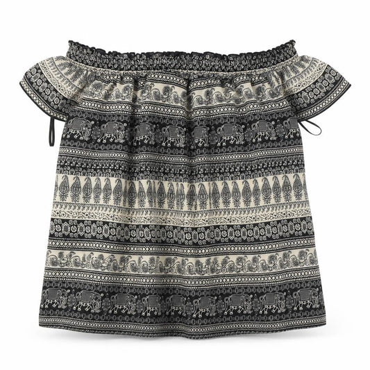 Front view of Atmosphere women’s multicoloured paisley basic blouse, size UK 14