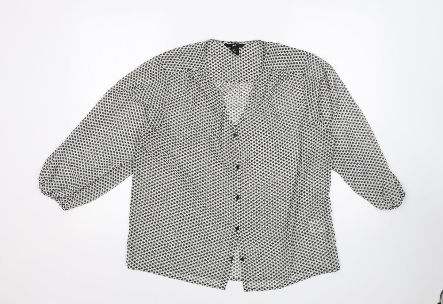 Womens UK Size 8 H&M Multicoloured Basic Blouse