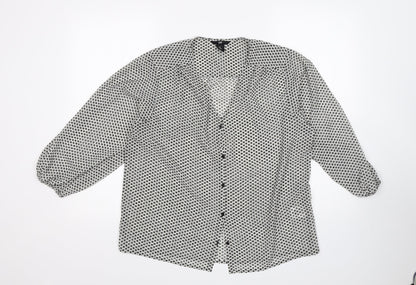 Womens UK Size 8 H&M Multicoloured Basic Blouse