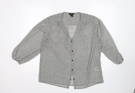 Womens UK Size 8 H&M Multicoloured Basic Blouse