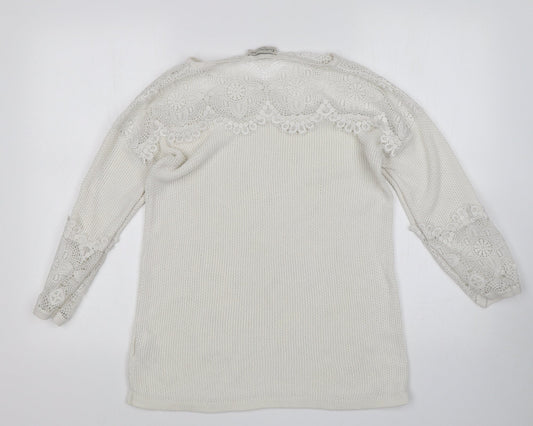 F&F Womens White   Pullover Jumper Size 8