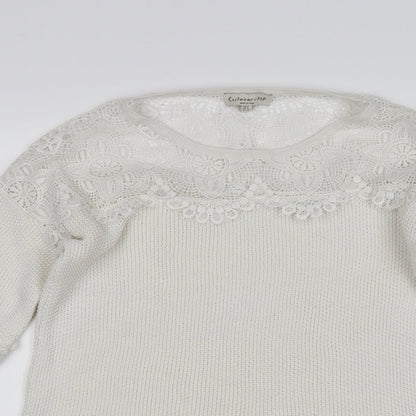 F&F Womens White   Pullover Jumper Size 8