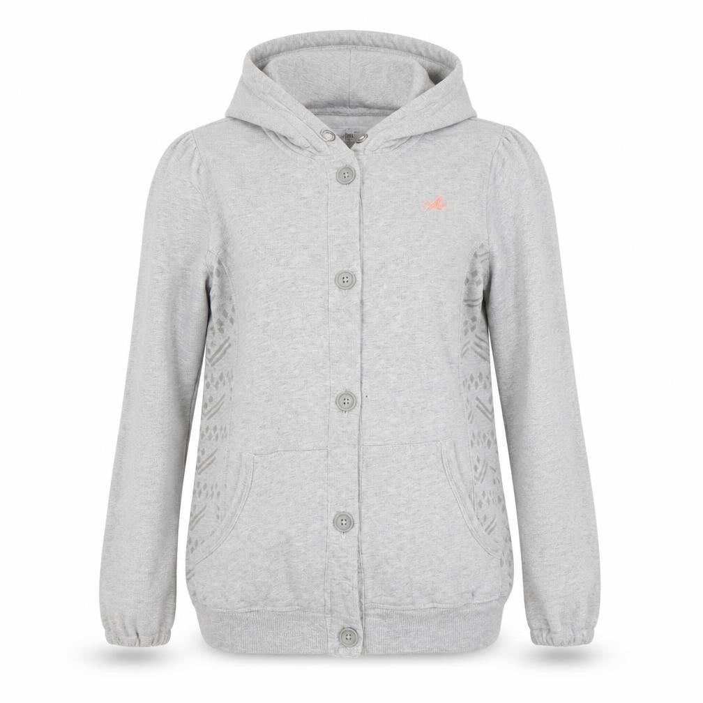 Front view of Marks & Spencer women’s grey cardigan jumper size 2xs