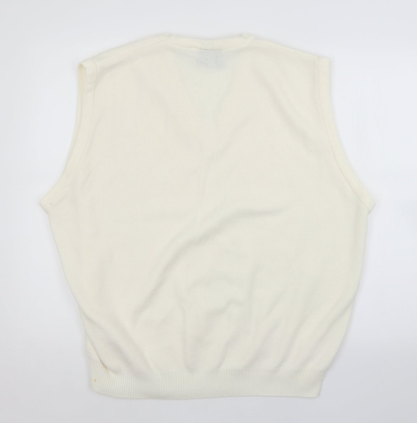 Balmoral Mens White   Vest Jumper