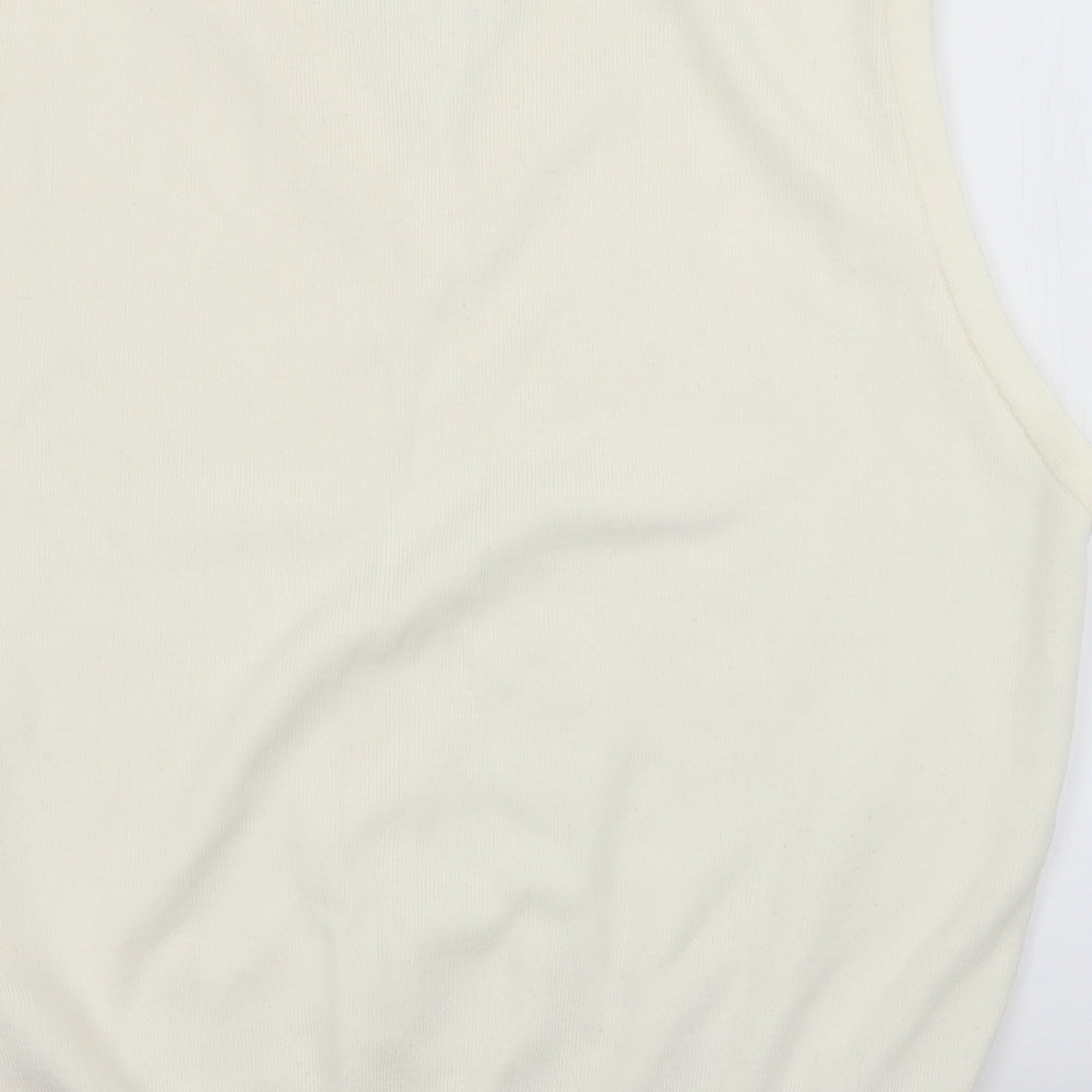 Balmoral Mens White   Vest Jumper