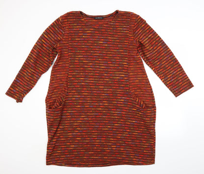 Preworn Womens Multicoloured Check  Jumper Dress