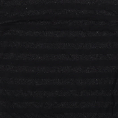 Preworn Mens Black Striped  Pullover Jumper Size L