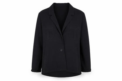 Womens UK Size 12 PLANET Black Basic Button-Up