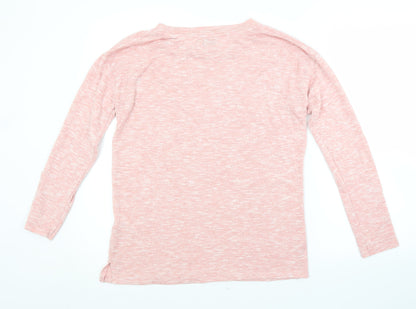 Womens UK Size S Papaya Pink Pullover Jumper